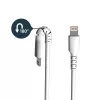 StarTech.com 0,9 m patvarus baltas USB-A į Lightning laidas - tvirtas, grubus, su aramidiniu pluoštu sustiprintas USB A tipo į Lightning įkroviklio / sinchronizavimo maitinimo laidas - Apple MFi sertifikuotas iPad / iPhone 12
