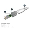 StarTech.com 0,9 m patvarus baltas USB-A į Lightning laidas - tvirtas, grubus, su aramidiniu pluoštu sustiprintas USB A tipo į Lightning įkroviklio / sinchronizavimo maitinimo laidas - Apple MFi sertifikuotas iPad / iPhone 12