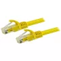 StarTech.com 7.5m CAT6 eterneto kabelis - geltonas CAT 6 Gigabit Ethernet laidas - 250MHz 100W PoE RJ45 UTP tinklo komutacinis kabelis be užkabinimų su įtempimo sumažinimu, individualiai testuotas