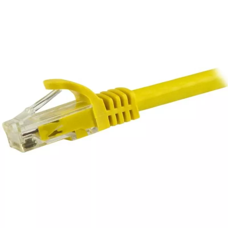 StarTech.com 7.5m CAT6 eterneto kabelis - geltonas CAT 6 Gigabit Ethernet laidas - 250MHz 100W PoE RJ45 UTP tinklo komutacinis kabelis be užkabinimų su įtempimo sumažinimu, individualiai testuotas