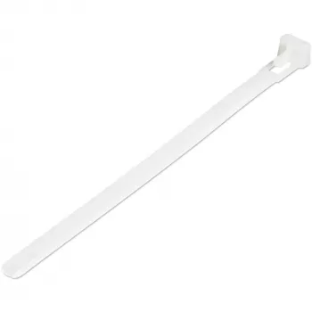 StarTech.com 6 coliai(15cm) Daugkartiniai Kabelių Raičiai - 1/4 colio(7mm) pločio, 1-3/8 colio(35mm) Ryšulio Skersmuo 50 svarų(22kg) Tempimo Stipris, Atsegami Nailono Raičiai, Viduje/Lauke, 94V-2/UL Sąraše, 100 Pakuotė - Baltas