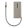 StarTech.com USB-C daugiafunkcis adapteris, 4K 60Hz HDMI 2.0b, HDR, USB 3.2 Gen 2 10Gbps šakotuvas (2xUSB-C, 1xUSB-A), 100W PD pralaidumas, mini kelioninis dokas, 12 colių/30cm kabelis, nešiojamojo kompiuterio prijungimo stotelė
