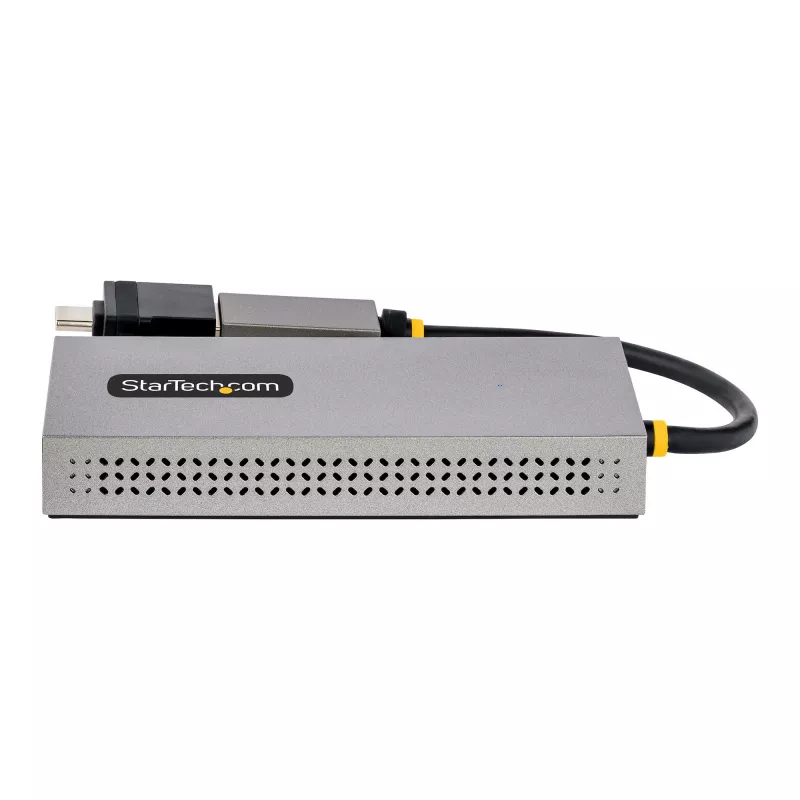 StarTech.com USB prie dviejų HDMI adapterio, USB A/C prie 2 HDMI ekranų (1x 4K30Hz, 1x 1080p), integruotas USB-A į C adapteris, 10 cm kabelis, USB 3.0 į HDMI ekrano adapteris, Windows ir macOS