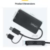 StarTech.com USB prie dviejų HDMI adapterio, USB A/C prie 2 HDMI ekranų (1x 4K30Hz, 1x 1080p), integruotas USB-A į C adapteris, 10 cm kabelis, USB 3.0 į HDMI ekrano adapteris, Windows ir macOS