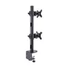 StarTech.com stalinis laikiklis 2 vertikaliai sukrautiems monitoriams, dvigubas 49 colių, bendra apkrova 70 svarų (32 kg), C formos spaustuvas, greito atlaisvinimo VESA sistema, plačiaekranis 16:9 / itin platus 32:9, TAA