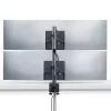 StarTech.com stalinis laikiklis 2 vertikaliai sukrautiems monitoriams, dvigubas 49 colių, bendra apkrova 70 svarų (32 kg), C formos spaustuvas, greito atlaisvinimo VESA sistema, plačiaekranis 16:9 / itin platus 32:9, TAA