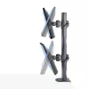 StarTech.com stalinis laikiklis 2 vertikaliai sukrautiems monitoriams, dvigubas 49 colių, bendra apkrova 70 svarų (32 kg), C formos spaustuvas, greito atlaisvinimo VESA sistema, plačiaekranis 16:9 / itin platus 32:9, TAA