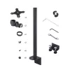 StarTech.com stalinis laikiklis 2 vertikaliai sukrautiems monitoriams, dvigubas 49 colių, bendra apkrova 70 svarų (32 kg), C formos spaustuvas, greito atlaisvinimo VESA sistema, plačiaekranis 16:9 / itin platus 32:9, TAA