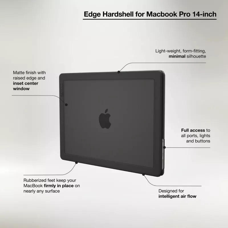 Incase Edge kietasis dėklas su Makrolon® 14 colių MacBook Pro (M1-M4, 2021-2024)