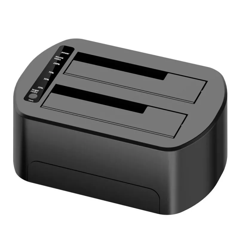 CoreParts MS-CLONER-SATA2.5-3.5 saugojimo diskų prijungimo stotelė Juoda