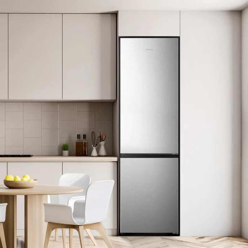 Hisense RB440N4ACA Laisvai pastatomas 336 L Nerūdijantis plienas