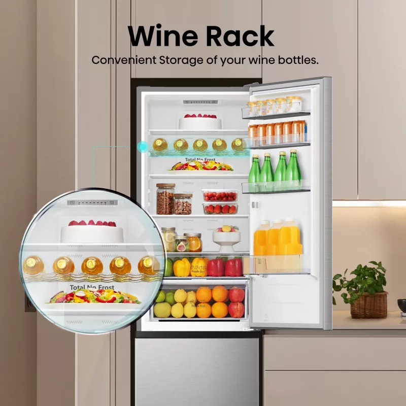 Hisense RB440N4ACA Laisvai pastatomas 336 L Nerūdijantis plienas