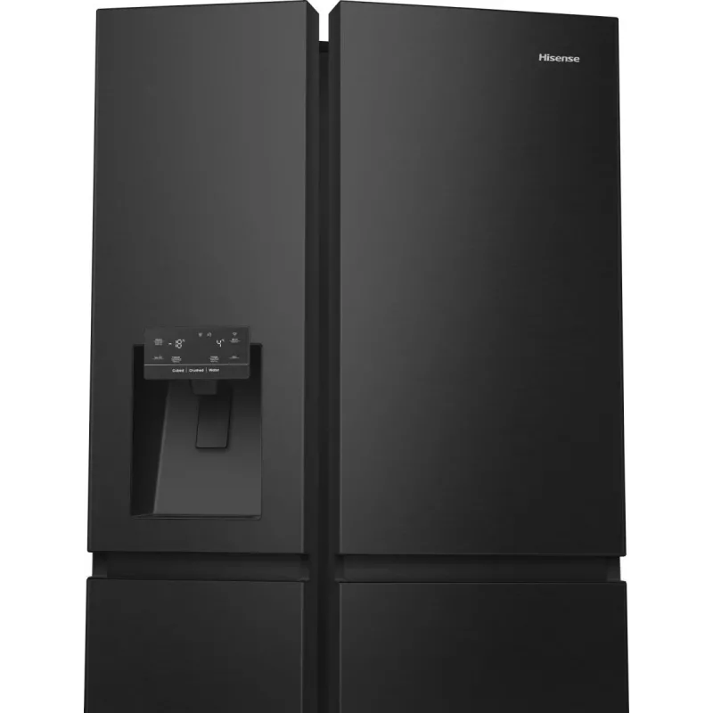 Hisense RS818N4TFC šaldytuvas-šaldiklis side-by-side Laisvai pastatomas 632 L Juoda, Nerūdijantis plienas