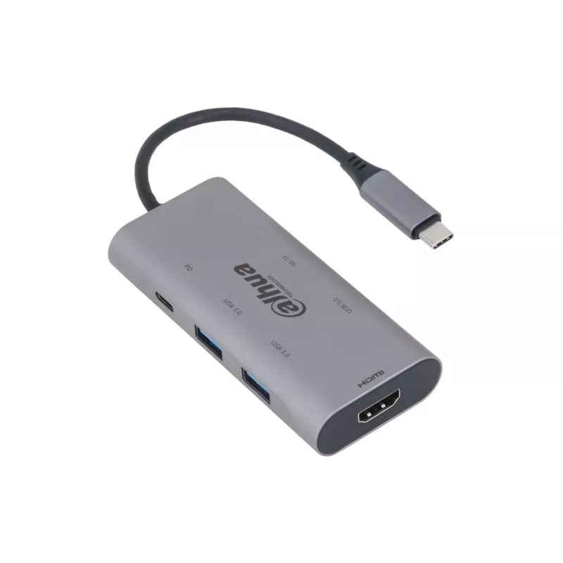 Dahua Technology 7 viename USB 3.1 Type-C į USB 3.0 + HDMI + SD/TF + PD prijungimo stotelė