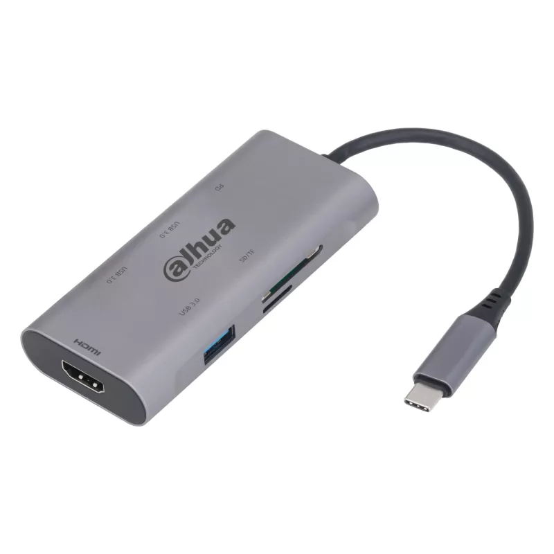 Dahua Technology 7 viename USB 3.1 Type-C į USB 3.0 + HDMI + SD/TF + PD prijungimo stotelė