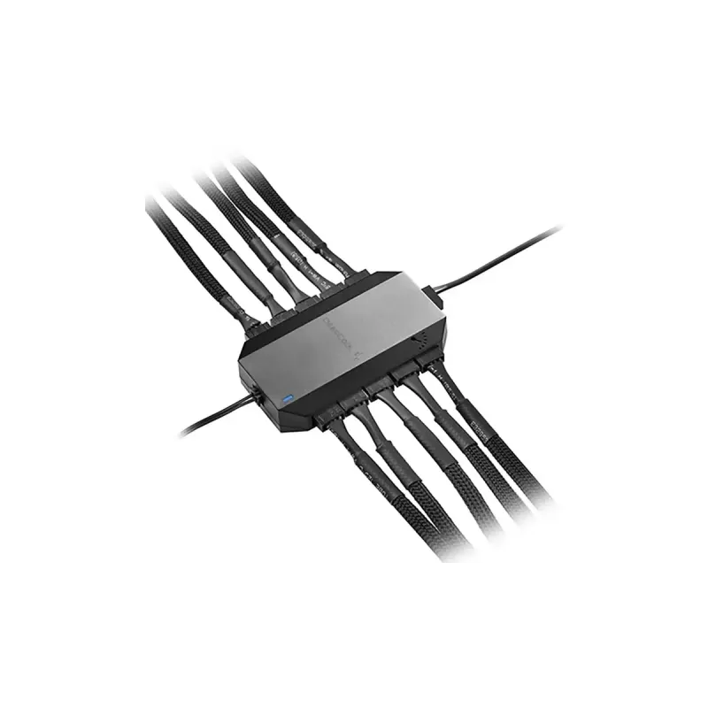 Ventiliatoriaus valdiklis DeepCool FH-10, 4 kontaktų ventiliatoriaus jungtis, juodas, 80×46×15 mm