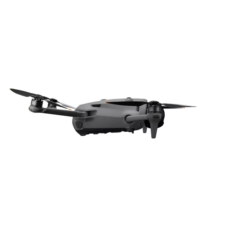 DJI Mavic 4 Pro kvadrokopteris — 100 MP kamera, 12288×8192 px, 6654 mAh baterija, 41000 m nuotolis, 27 m/s, 1,063 kg, pilka