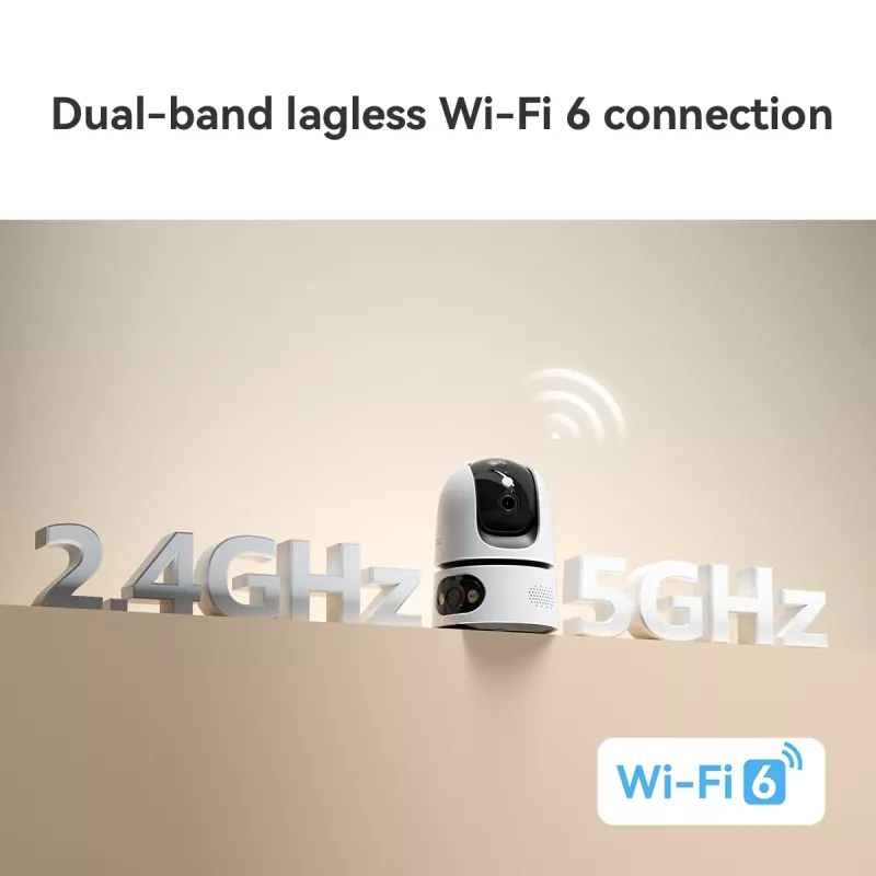 IP apsaugos kamera IMOU Ranger Dual Pro 6MP — Vidaus, stalinė, 2304×1296, 3,6 mm, 8× skaitmeninis priartinimas, 91°×47° matymo kampai