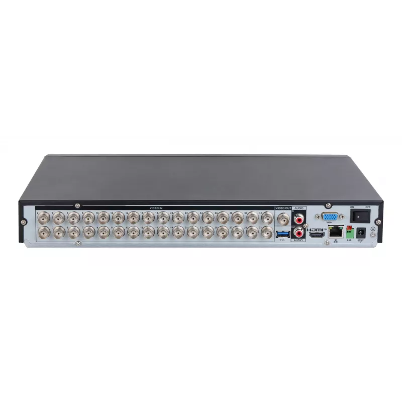 Dahua 32 kanalų Penta-brid 5MP/1080P 1U DVR XVR5232AN-I3/T, 2×SATA, WizSense, juoda