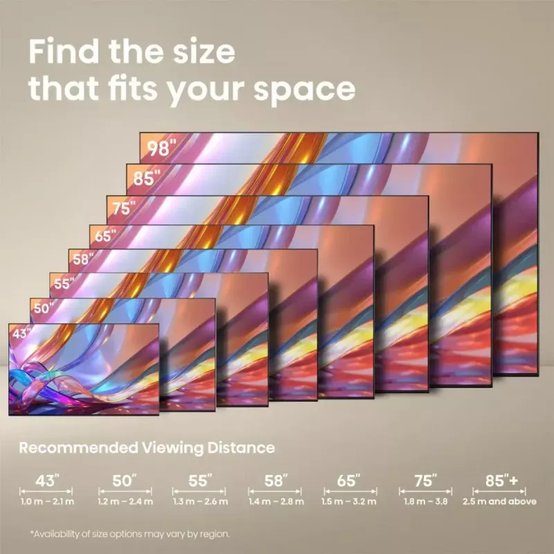 TV Hisense 50Q7S 50 colių (127 cm) QLED 4K Ultra HD išmanusis televizorius, Direct-LED, HomeOS, Wi‑Fi, juodas