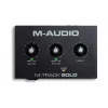 Garso sąsaja M-Audio M-Track Solo — USB 16 bitų/48 kHz, 1 įvestis/1 išvestis, kombinuotas XLR/TRS ir instrumento įvestis, 48 V fantominis maitinimas, ausinių išvestis