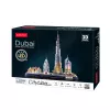3D Dėlionė CubicFun City Line Dubajus LED, 182 dalys, 532×48 mm, amžius 10+