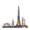 3D Dėlionė CubicFun City Line Dubajus LED, 182 dalys, 532×48 mm, amžius 10+