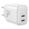 Maitinimo įkroviklis Joyroom JR-TCF12 dviejų prievadų 20W (USB-C x2) baltas