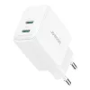 Maitinimo įkroviklis Joyroom JR-TCF12 dviejų prievadų 20W (USB-C x2) baltas