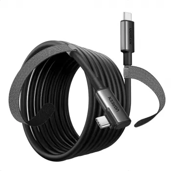 USB-C į USB-C kabelis UGREEN 90629 — USB 3.2 Gen 1, 5 Gbit/s, 5 m, juodas, kampuotas į tiesų