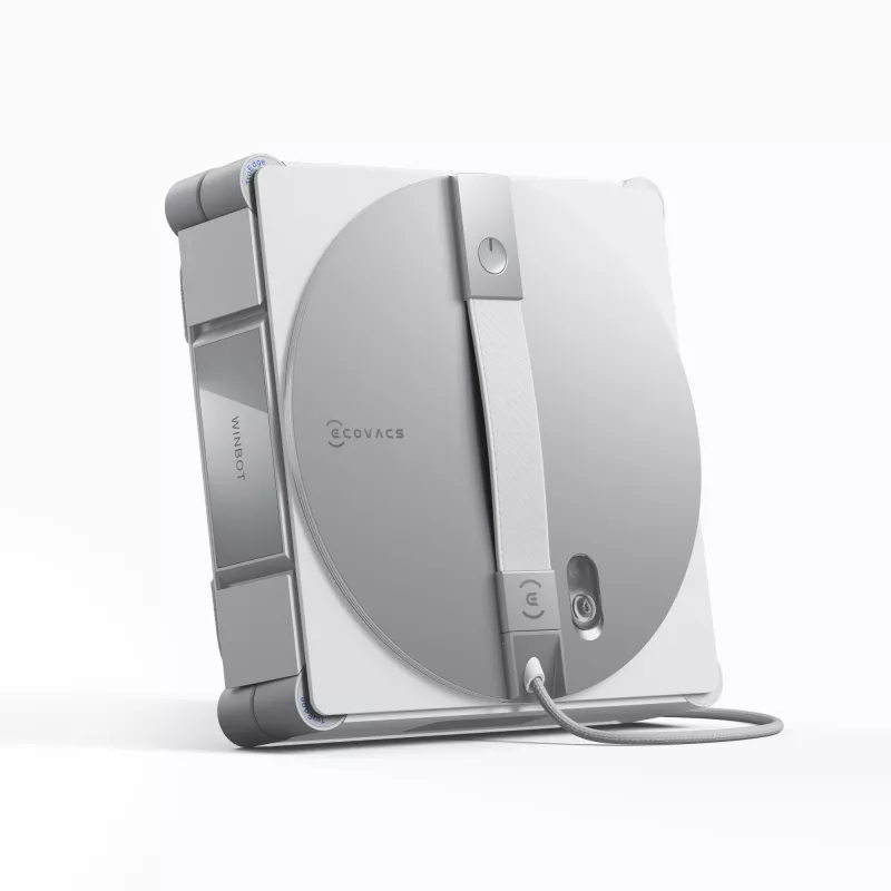 Langų valymo robotas Ecovacs WINBOT W3 OMNI, baterija 4500 mAh, 270×270×76 mm, sidabrinis/baltas