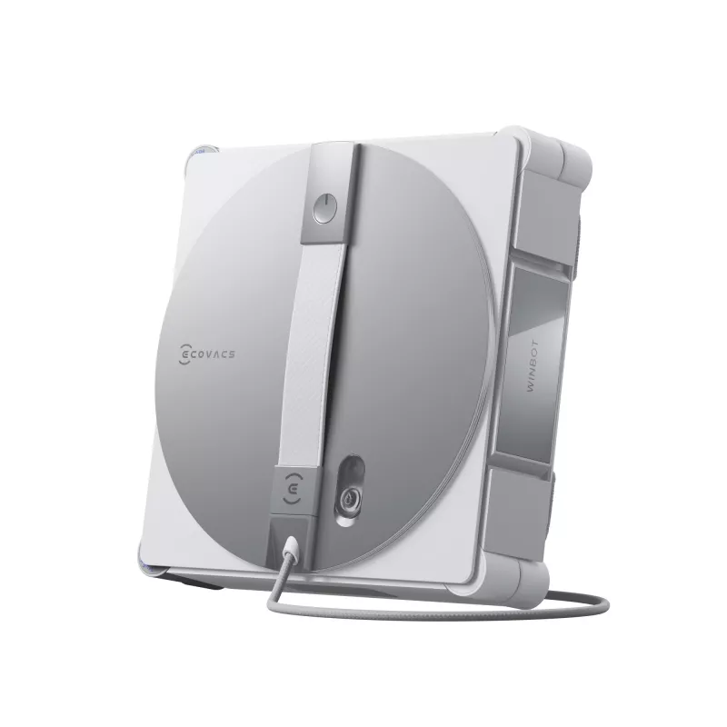 Langų valymo robotas Ecovacs WINBOT W3 OMNI, baterija 4500 mAh, 270×270×76 mm, sidabrinis/baltas