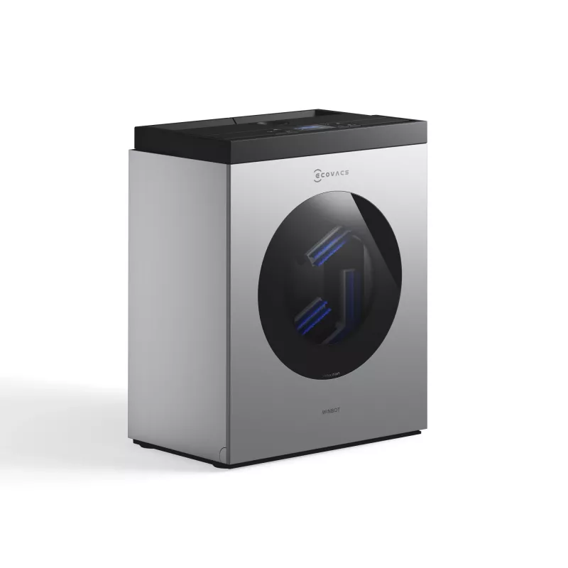 Langų valymo robotas Ecovacs WINBOT W3 OMNI, baterija 4500 mAh, 270×270×76 mm, sidabrinis/baltas