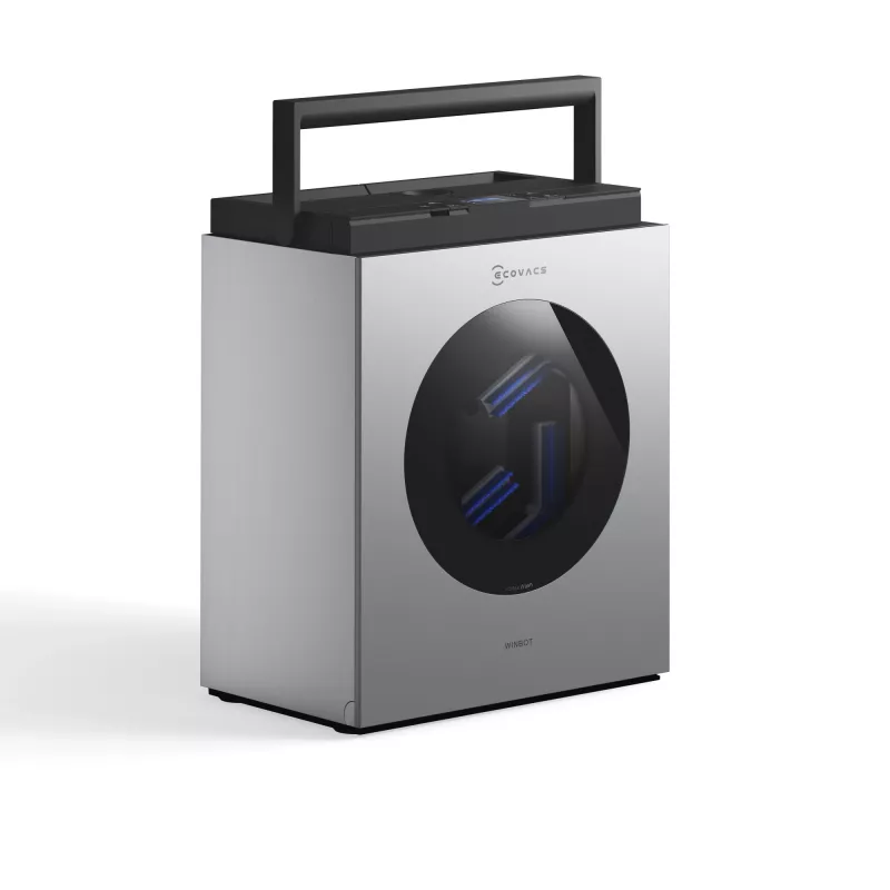Langų valymo robotas Ecovacs WINBOT W3 OMNI, baterija 4500 mAh, 270×270×76 mm, sidabrinis/baltas