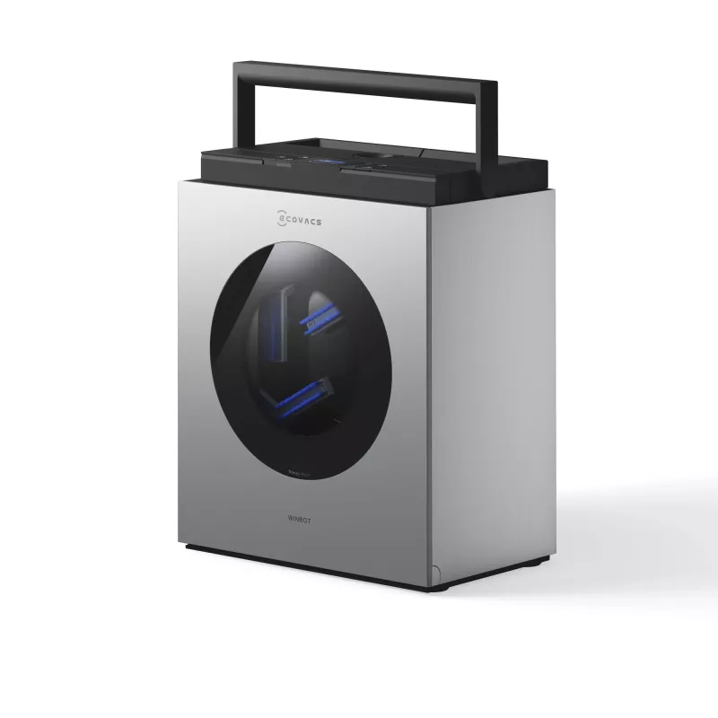 Langų valymo robotas Ecovacs WINBOT W3 OMNI, baterija 4500 mAh, 270×270×76 mm, sidabrinis/baltas