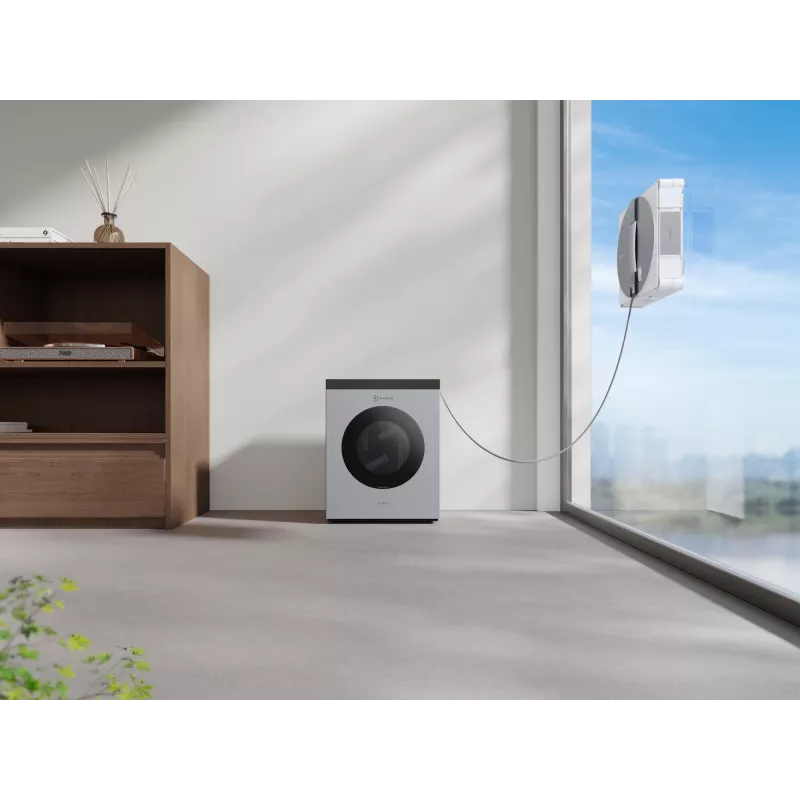 Langų valymo robotas Ecovacs WINBOT W3 OMNI, baterija 4500 mAh, 270×270×76 mm, sidabrinis/baltas