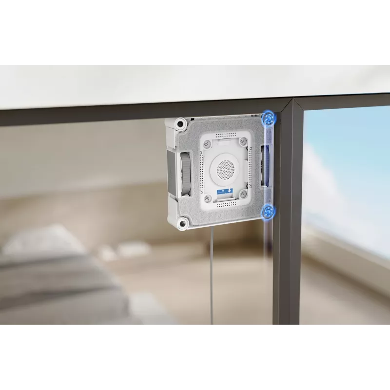 Langų valymo robotas Ecovacs WINBOT W3 OMNI, baterija 4500 mAh, 270×270×76 mm, sidabrinis/baltas