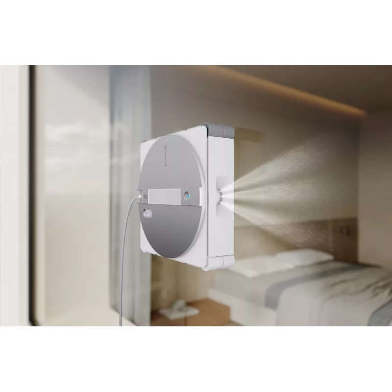 Langų valymo robotas Ecovacs WINBOT W3 OMNI, baterija 4500 mAh, 270×270×76 mm, sidabrinis/baltas