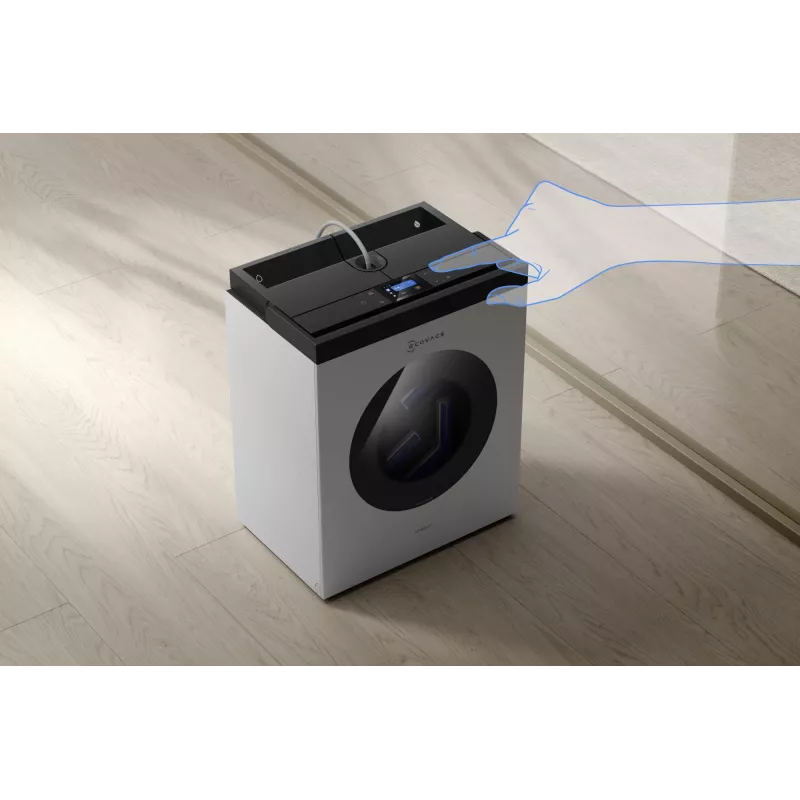 Langų valymo robotas Ecovacs WINBOT W3 OMNI, baterija 4500 mAh, 270×270×76 mm, sidabrinis/baltas