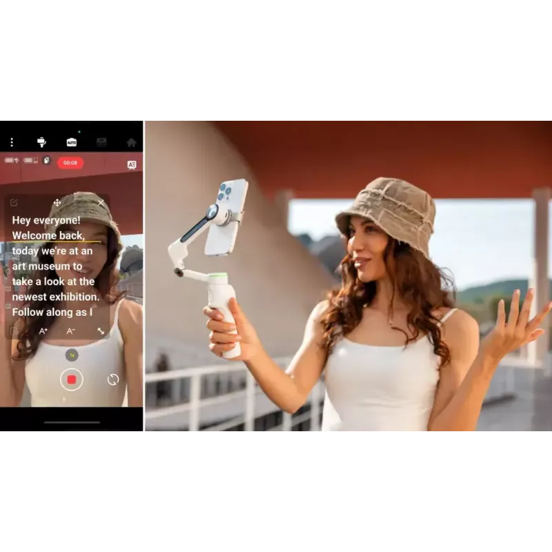 Išmaniojo telefono kameros stabilizatorius Insta360 Flow 2 Pro Creator Bundle 360° pasukimas