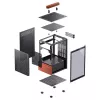 PC korpusas Jonsbo T6, Mini-Tower, Mini-ITX, juodas