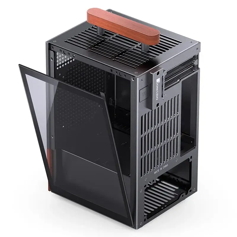 PC korpusas Jonsbo T6, Mini-Tower, Mini-ITX, juodas