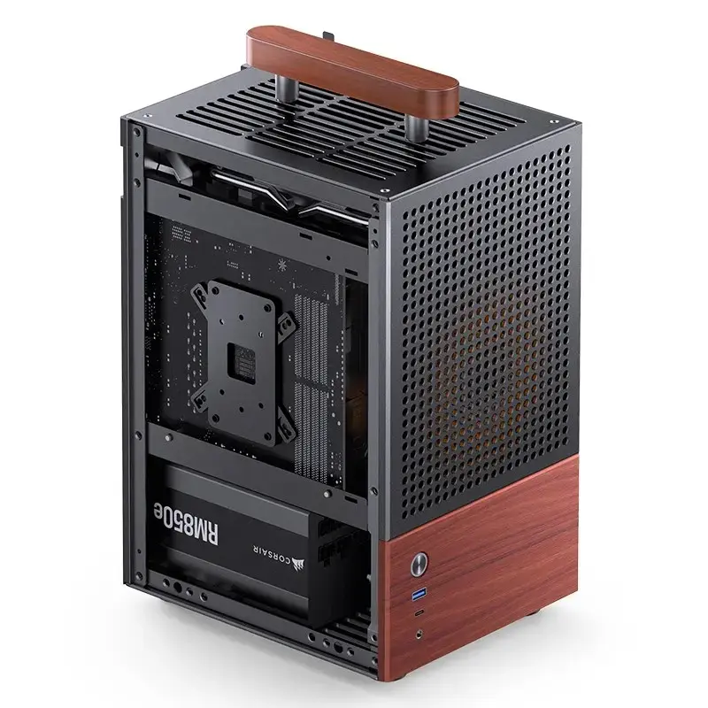 PC korpusas Jonsbo T6, Mini-Tower, Mini-ITX, juodas