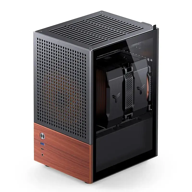 PC korpusas Jonsbo T6, Mini-Tower, Mini-ITX, juodas