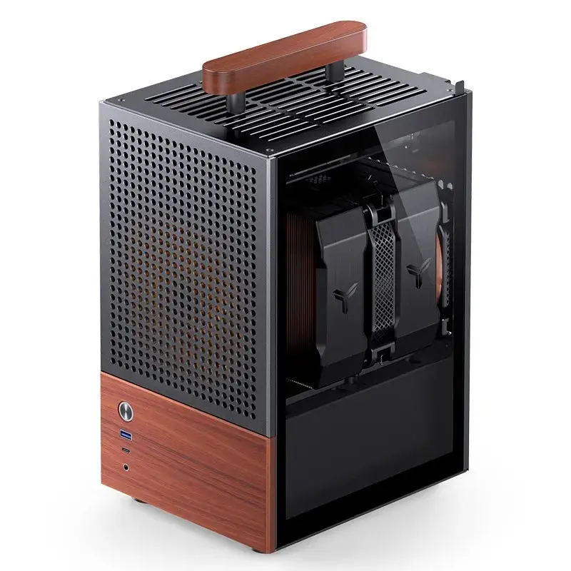 PC korpusas Jonsbo T6, Mini-Tower, Mini-ITX, juodas