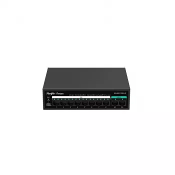RUIJIE nevaldomas PoE komutatorius RG-ES110FG-P — 10 prievadų Gigabitinis (10/100/1000) su 1 SFP, 120W, 20 Gbps komutavimo