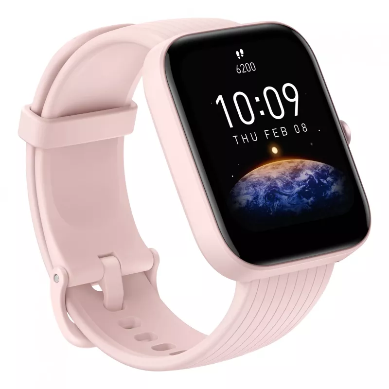 Amazfit Bip 3 Pro 4,29 cm (1,69 colio) TFT 44 mm Skaitmeninis 240 x 280 pikselių Jutiklinis ekranas Rožinis GPS (palydovinis)
