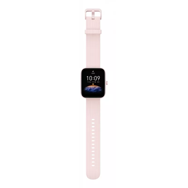 Amazfit Bip 3 Pro 4,29 cm (1,69 colio) TFT 44 mm Skaitmeninis 240 x 280 pikselių Jutiklinis ekranas Rožinis GPS (palydovinis)