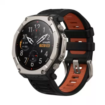 Amazfit T-Rex Ultra 2 129,5 cm (51 col.) AMOLED 51 mm Skaitmeninis 480 x 480 pikselių Jutiklinis ekranas Titanas Wi-Fi GPS (palydovinis)