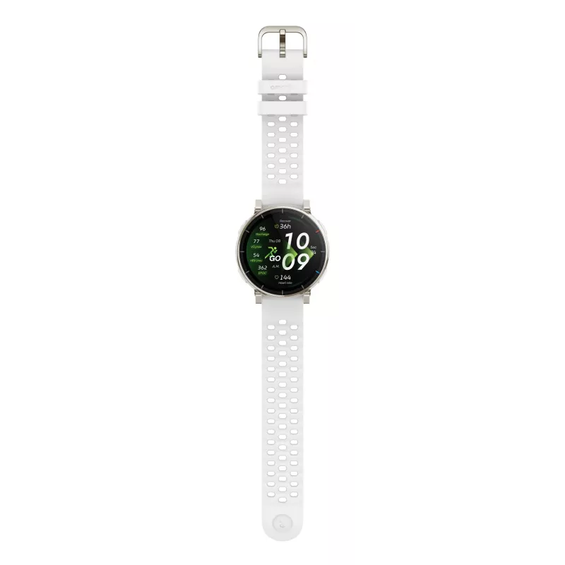 Išmanusis laikrodis Amazfit Active 3 — 3,35 cm (1,32 colio) AMOLED, 466×466, jutiklinis ekranas, GPS, 365 mAh, silikoninis dirželis